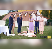 Shy blonde naked girl gets fucked outdoor