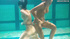 Tiny beautiful swimming pool teen eating pussy
