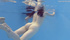 Hot swimming pool teen showing tiny small pussy