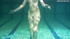 Big tits blonde swimming pool teen showing natural pussy