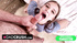 Petite brunette dadddy daughter deep throated with big dick