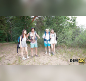 Hot sexy girl rimming guy ass fucked