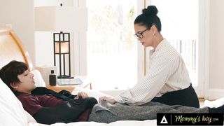 sexy asian mom gives