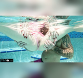 Petite brunette teen masturbates