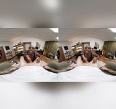 Ebony big tits american girl gives handjob