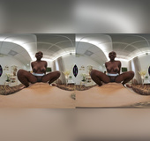 Ebony horny sexy girl eating pussy