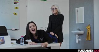 naughty brunette milf lesbian