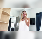 Russian blonde stepsister sucks dick