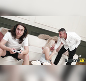 Cute step daughter banged with daddy