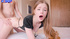 Natural blonde sucks dick