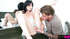 Petite brunette stepsister deep throated by stepbro