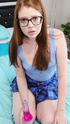 Hot beautiful ginger teen gives handjob