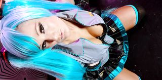 cute anime girl blue