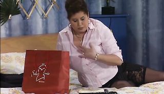 mature chub corset and