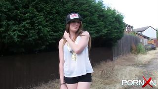 long-haired rubias pulls her