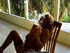 Vivacious vixen smokes a cig and loses her clothes to reveal sexy lingerie.
