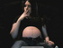 Shame on her: brunette preggo smoking on camera