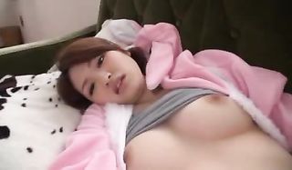 asian brunette teases her