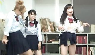 flirty japanese schoolgirl seduces