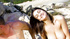 Spanish brunette with big natural tits deepthroats and gets fucked on a cliff