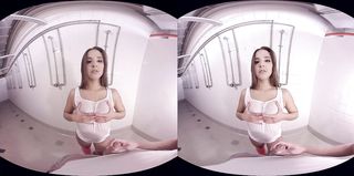 teen brunette white wet