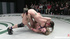 People watching two teams of naked girls fighting and fucking on the ring naked