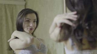 petite pale girl with