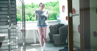 fun loving brunette listens