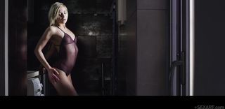 blonde girl dons sexy