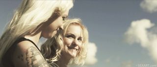 two sweet blonde girlfriends